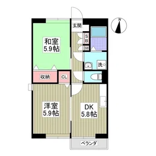 リヴィエールB【2階】の間取り