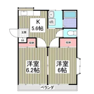 ソレアードコートB【1階】の間取り