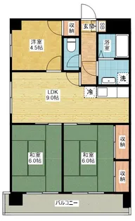 扶桑ハイツ1【3階】の間取り