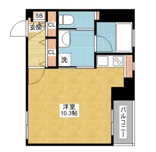 プレステージ代官【4階】の間取り