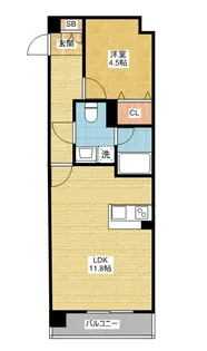ヴァリエ東別院【9階】の間取り