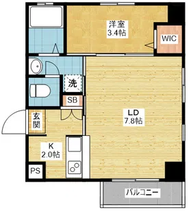 ラクラーレ上前津【6階】の間取り