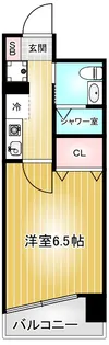 エステート記念橋【6階】の間取り