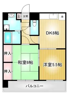 サンデンハイツ金山【6階】の間取り