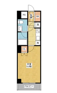 スクエア名駅南【4階】の間取り