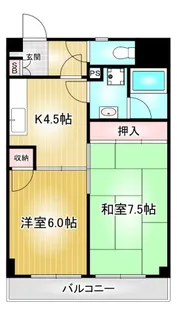 フラット内山【4階】の間取り