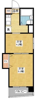 ジョイフル鶴舞【4階】の間取り