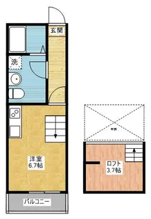Cortile金山【1階】の間取り
