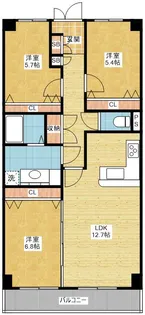 池下タワーズ【6階】の間取り