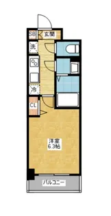 メイクス名駅南Ⅱ【12階】の間取り