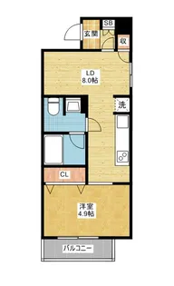 愛知県名古屋市中区大井町【マンション】の間取り