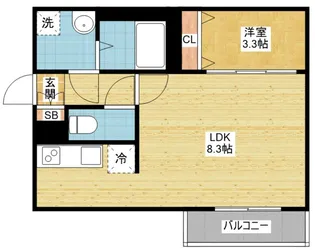 Taste中村公園【2階】の間取り