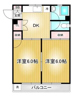 後藤石坂コーポ【3階】の間取り