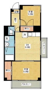 田中コーポラス【5階】の間取り