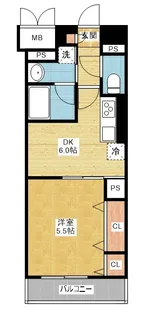 エスカルコート【9階】の間取り
