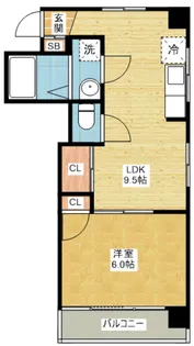 麦島第二ビル【6階】の間取り