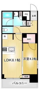 プレサンスロジェ丸の内CENTRAL CASA【8階】の間取り
