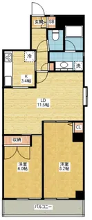 エクレール鶴舞【11階】の間取り