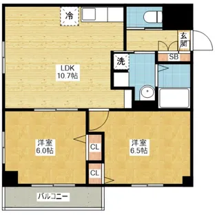 ガーディアン白金【6階】の間取り