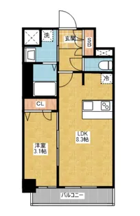 プレサンスSAKAEフロント【13階】の間取り