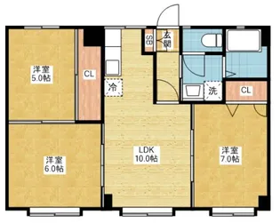 橦木ビル【2階】の間取り