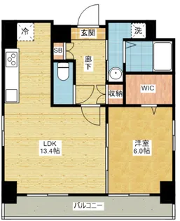 ボワドブローニュ【6階】の間取り