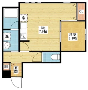 et toi 中村公園【4階】の間取り