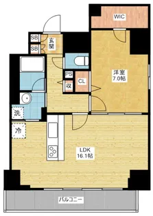 セイワパレス丸の内駅前【13階】の間取り