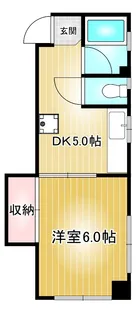 1DKの間取り画像