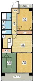 ユーハウス鶴舞Ⅱ【5階】の間取り