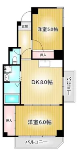 田中コーポラス【5階】の間取り