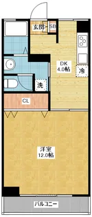 1DKの間取り画像
