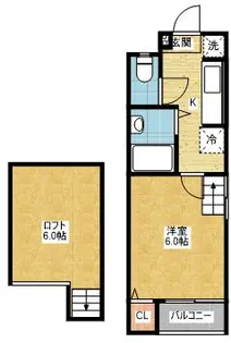 ハーモニアめいらく【2階】の間取り