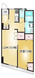 パラシオン覚王山【4階】の間取り