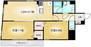 ベルカーサ西大須【7階】の間取り