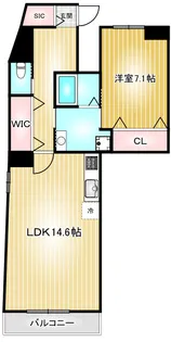 1LDKの間取り画像