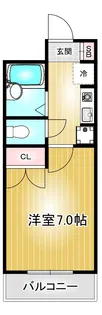 レナジア名和【3階】の間取り