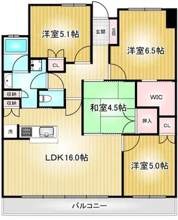 パークアクシス金山WEST【6階】の間取り