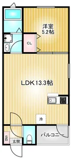 TRY Ⅱ 柳川【1階】の間取り