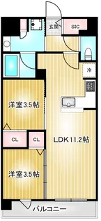プレサンスジェネ上前津【9階】の間取り