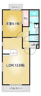 ハイツグランベル【1階】の間取り