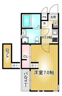 プリミエール妙音通【1階】の間取り