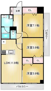 インプルーブ金山【6階】の間取り