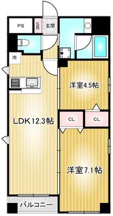 ポルタニグラ千代田【8階】の間取り