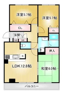 シティコーポ春里【2階】の間取り