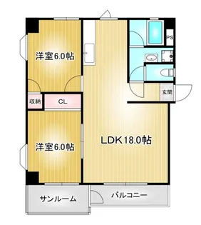 ツインクルガーデン【4階】の間取り