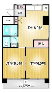 栄サンライズ【4階】の間取り