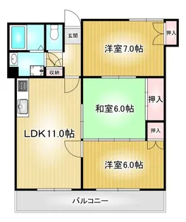 振甫ニューコーポ【3階】の間取り