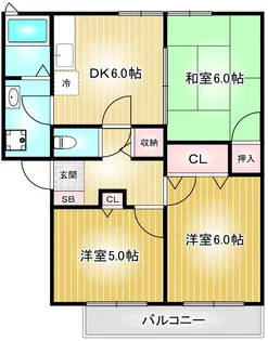 グレイス神沢B棟【2階】の間取り