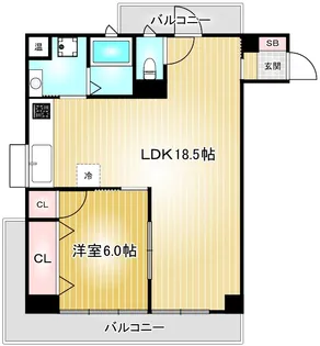 荘苑南久屋【5階】の間取り